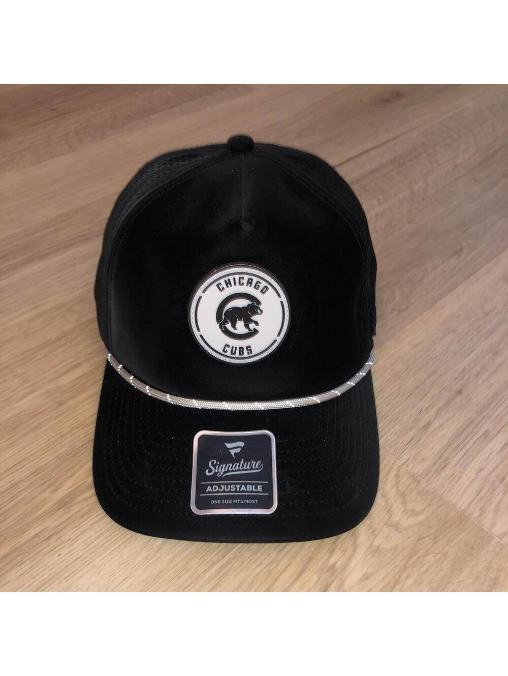 CHICAGO CUBS FANATICS A FRAME BLACK VELOUR ROPE HAT SNAPBACK NEW W TAGS